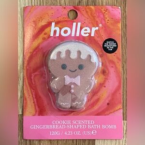 Holler Cookie Scented Gingerbread Bath Bomb - Pink and Brown New